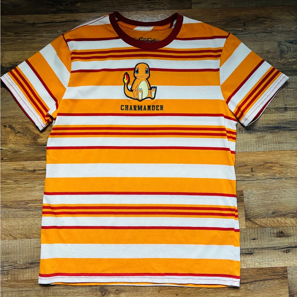 Charmander  Pokemon Striped Tee M